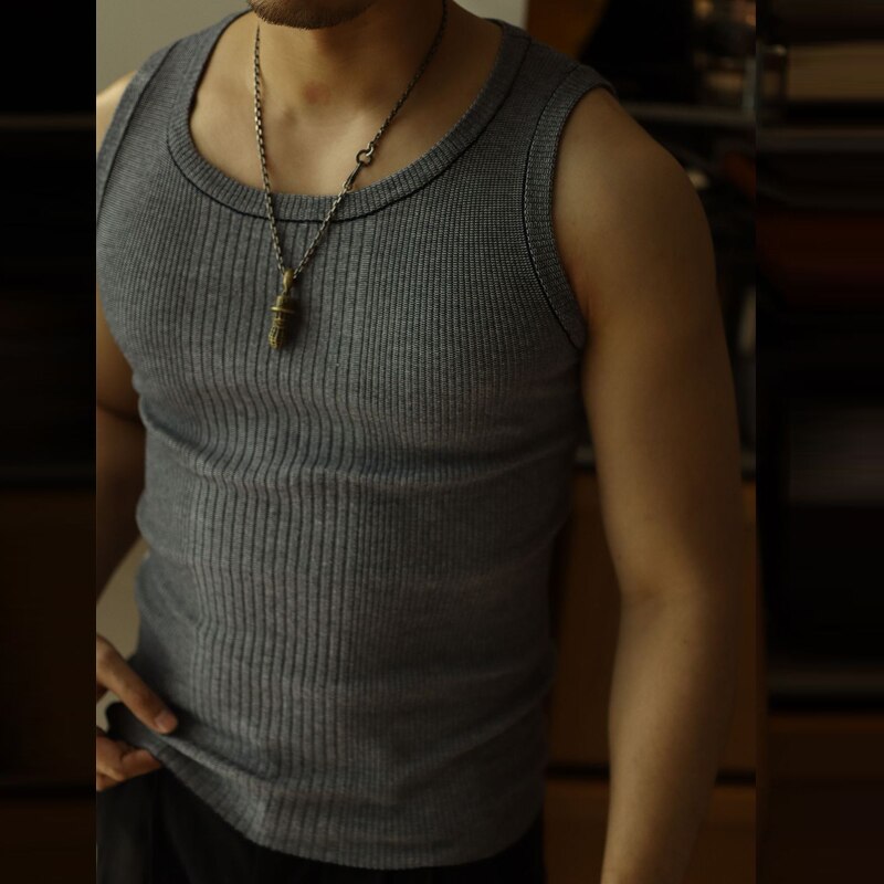 Tanktop Voor Heren - Old Money Style - Katoen