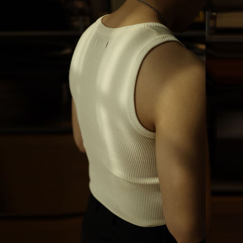 Tanktop Voor Heren - Old Money Style - Katoen