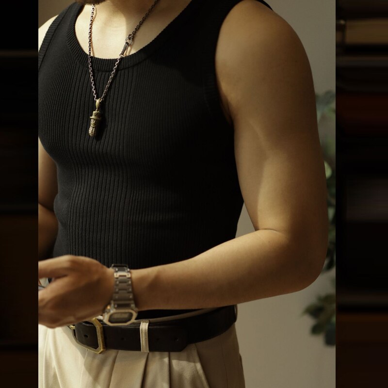 Tanktop Voor Heren - Old Money Style - Katoen