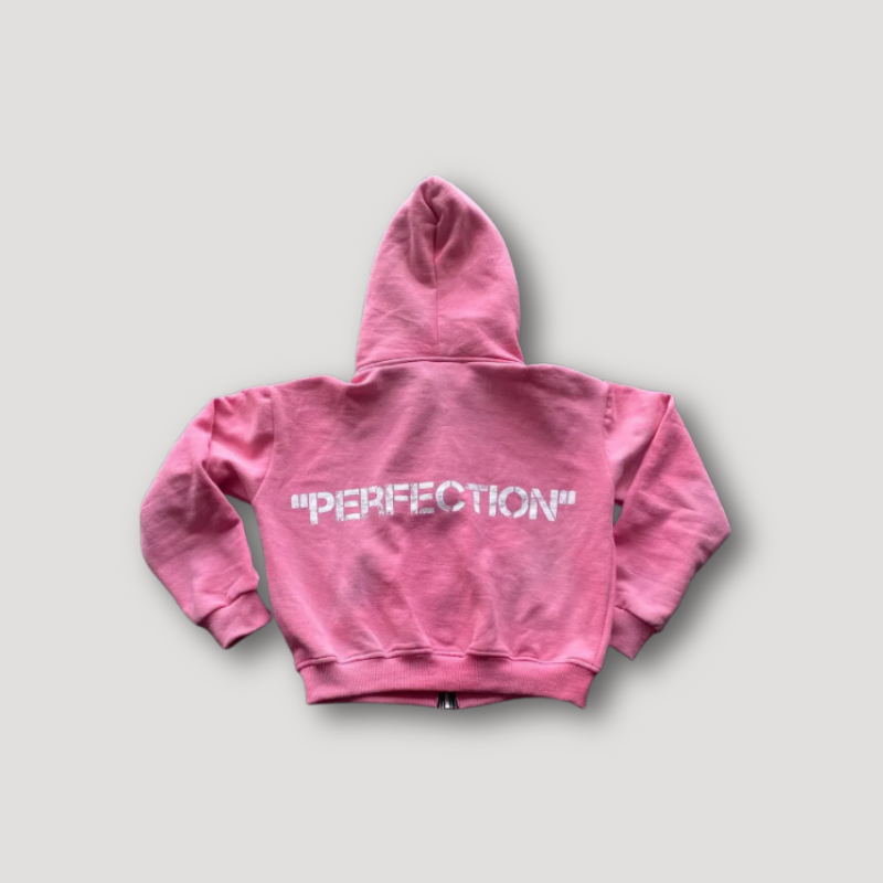 07even Grafische Afdrukken Roze Grunge Y2k Hoodie