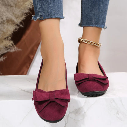 Elyssa | Strik suède flats