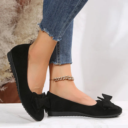 Elyssa | Strik suède flats