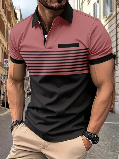 Muscle Fit Polo für Männer Rosa