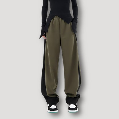 Splitsen Tweekleurig Baggy Wide Leg Joggingbroek