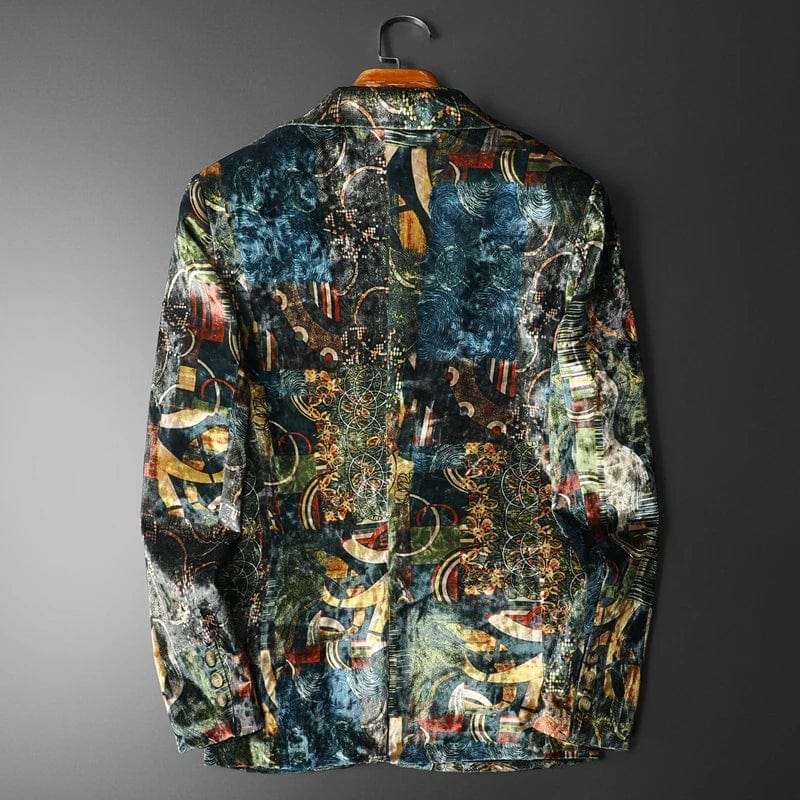 Luxe Print Vintage Blazer Casual Kostuumjassen