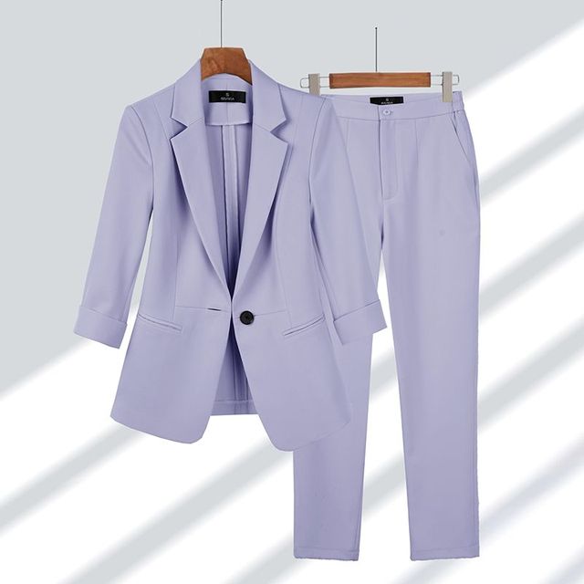 Elegant dames trainingspak blazer jas broek set