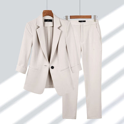 Elegant dames trainingspak blazer jas broek set