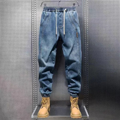 Denim-Jogger-Hosen für Männer Blau