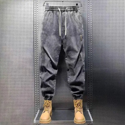 Denim-Jogger-Hosen für Männer Grau