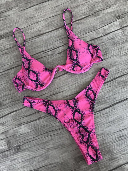 Bikini Slangenprint Braziliaans Badpak