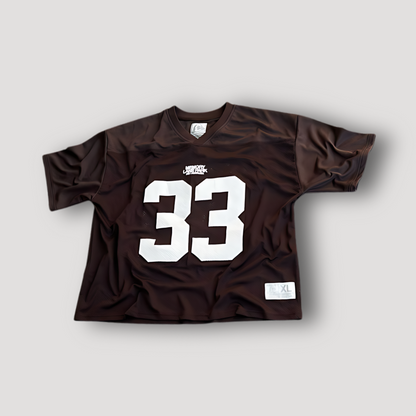 Sporty 33 Blok Stijl Graphisch Afdrukken Jersey Shirt