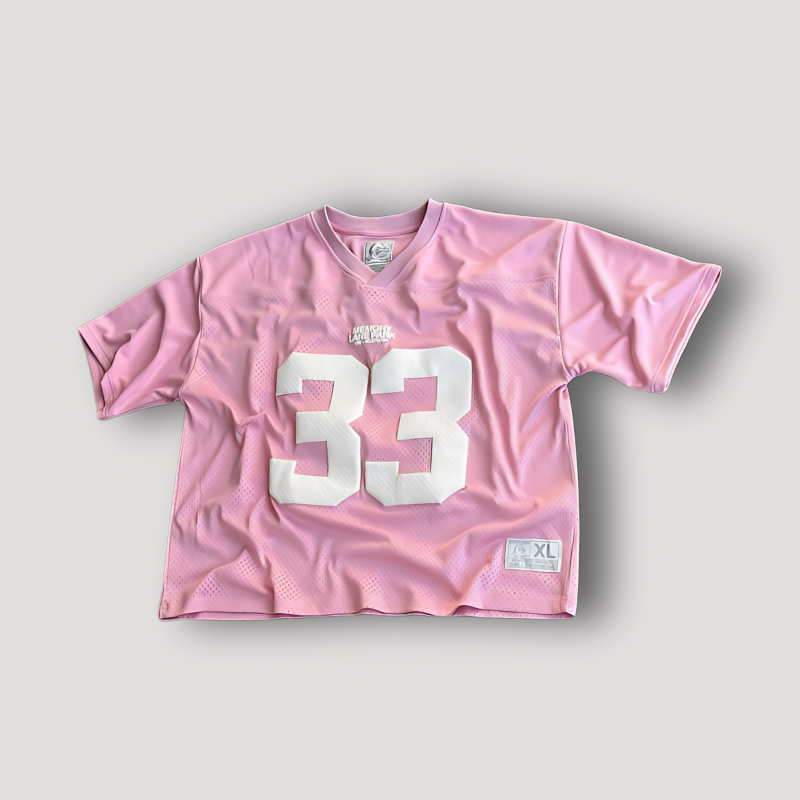 Sporty 33 Blok Stijl Graphisch Afdrukken Jersey Shirt