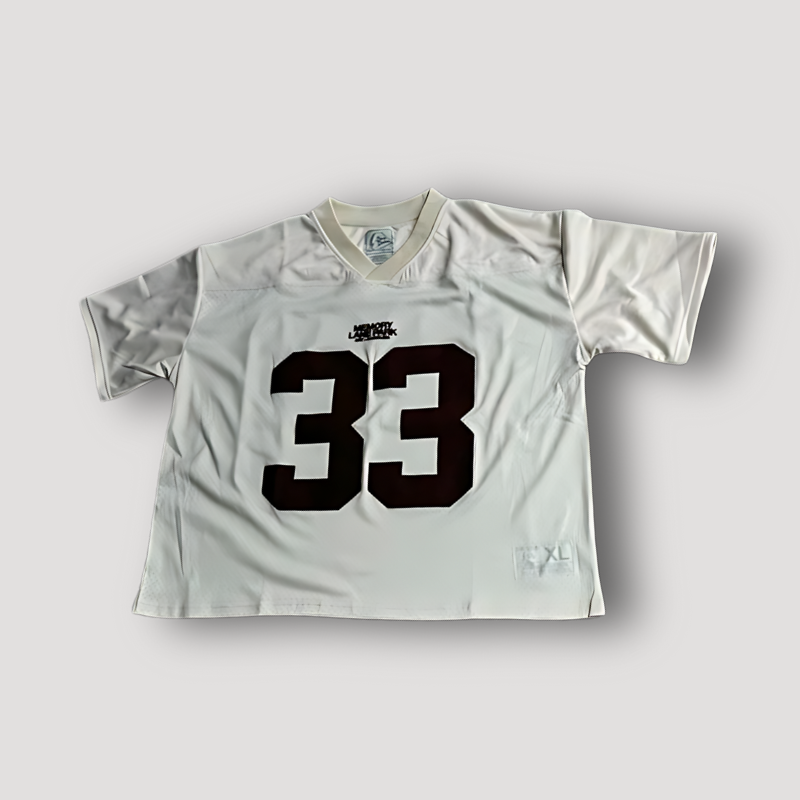 Sporty 33 Blok Stijl Graphisch Afdrukken Jersey Shirt