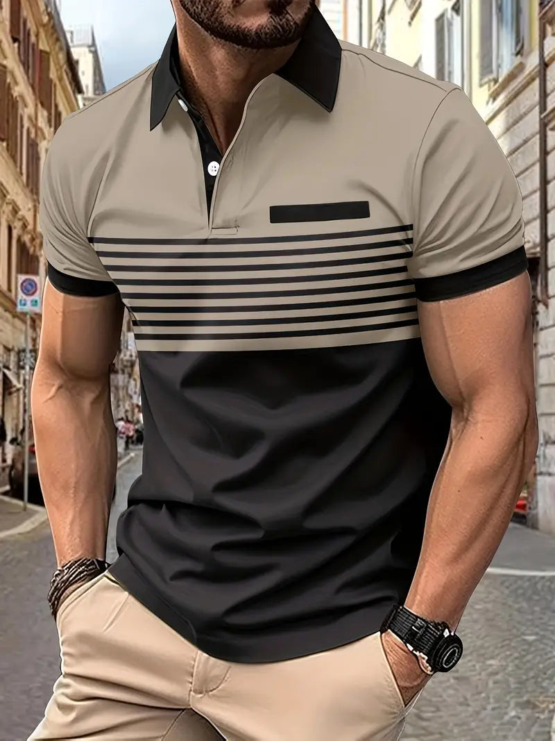 Muscle Fit Polo für Männer Khaki