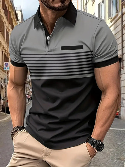 Muscle Fit Polo für Männer Grau