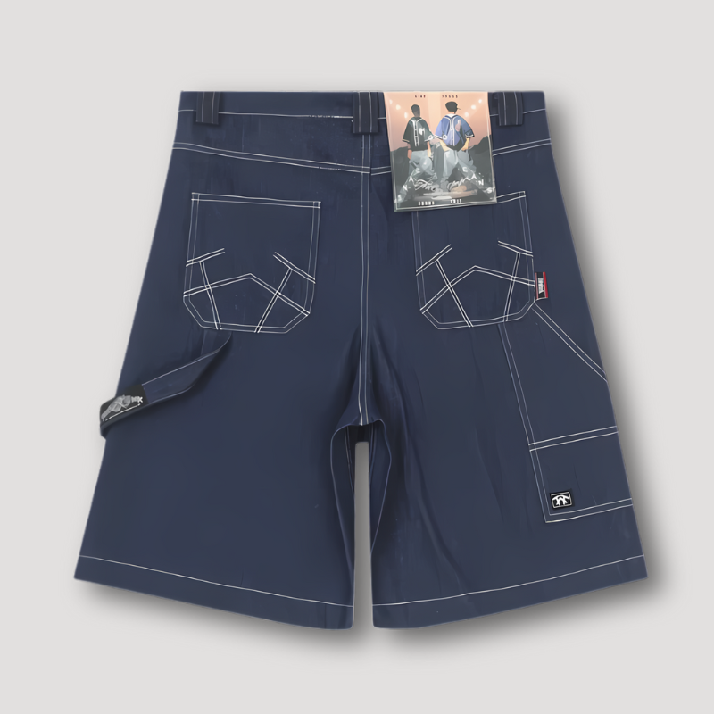 Lange Wide Leg Baggy Stijl Graffiti Jorts