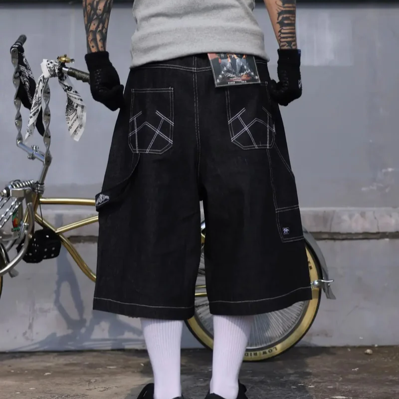 Lange Wide Leg Baggy Stijl Graffiti Jorts