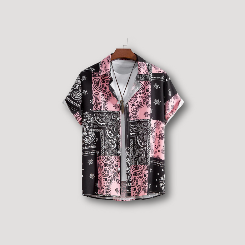 Paisley Korte Mouw Shirt Strand Korte Set Zomer Outfit