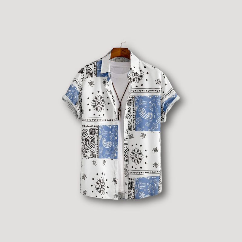 Paisley Korte Mouw Shirt Strand Korte Set Zomer Outfit