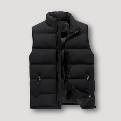 Geïsoleerd Getailleerd Fit Zip Up Padded Quilted Puffer Vest