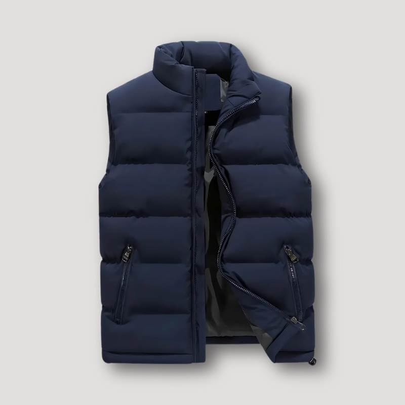 Geïsoleerd Getailleerd Fit Zip Up Padded Quilted Puffer Vest