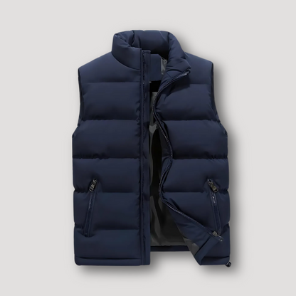 Geïsoleerd Getailleerd Fit Zip Up Padded Quilted Puffer Vest