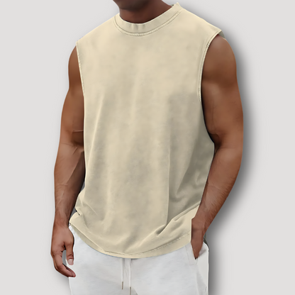 Zomer Vervaagd Crew Neck Tank Top Voor Heren