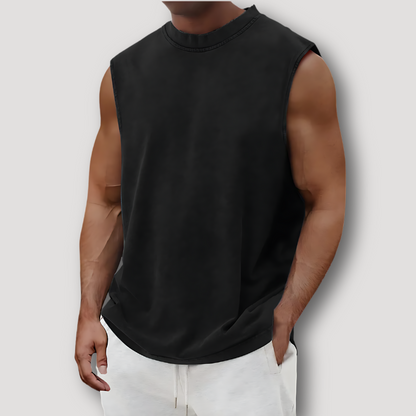 Zomer Vervaagd Crew Neck Tank Top Voor Heren