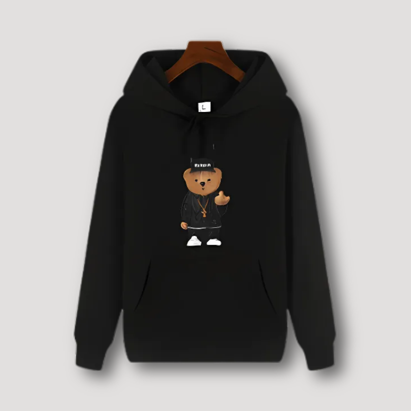 Hoodie Middelvinger Beer - Capuchon  - Katoen - Unisex