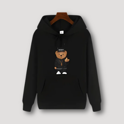 Hoodie Middelvinger Beer - Capuchon  - Katoen - Unisex