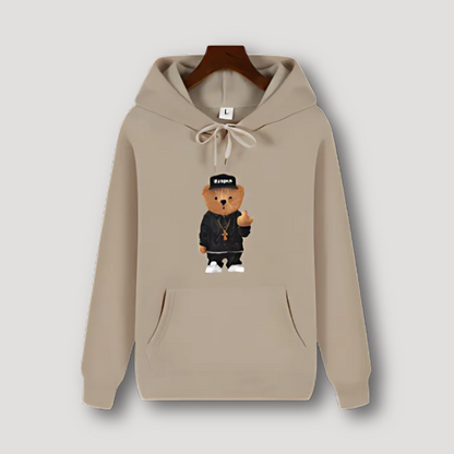 Hoodie Middelvinger Beer - Capuchon  - Katoen - Unisex