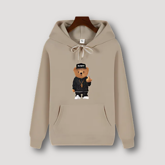 Hoodie Middelvinger Beer - Capuchon  - Katoen - Unisex