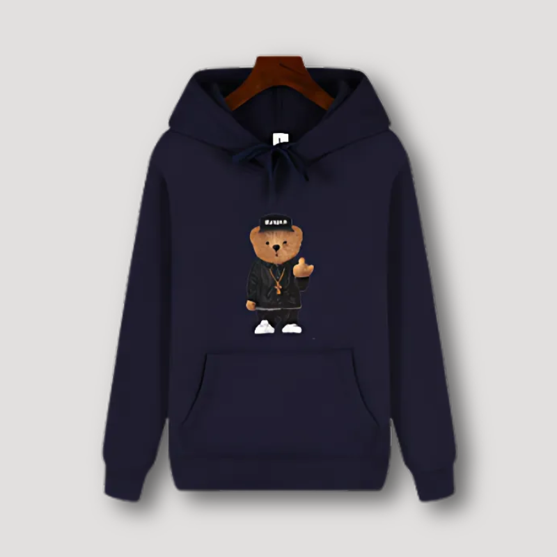 Hoodie Middelvinger Beer - Capuchon  - Katoen - Unisex