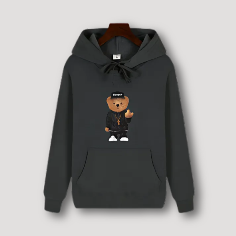 Hoodie Middelvinger Beer - Capuchon  - Katoen - Unisex