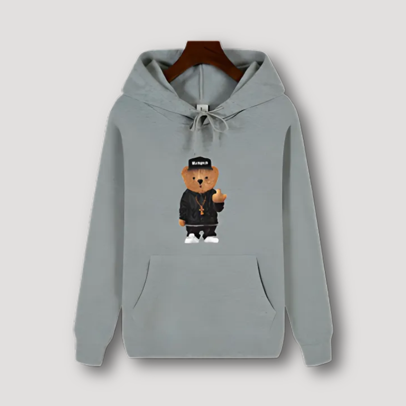 Hoodie Middelvinger Beer - Capuchon  - Katoen - Unisex
