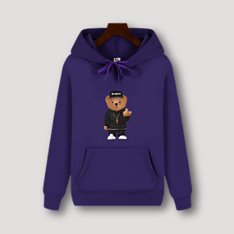 Hoodie Middelvinger Beer - Capuchon  - Katoen - Unisex