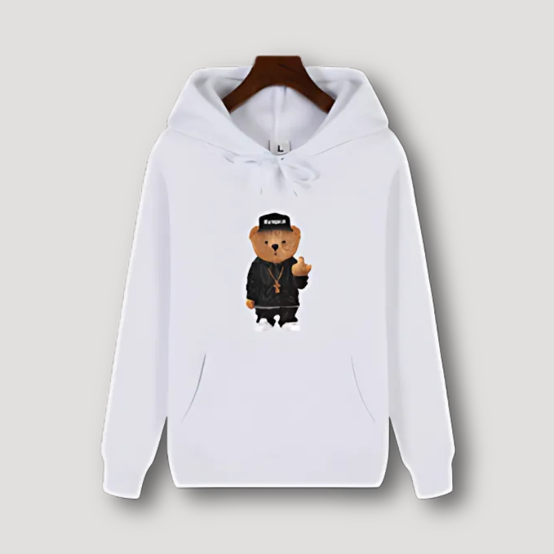 Hoodie Middelvinger Beer - Capuchon  - Katoen - Unisex