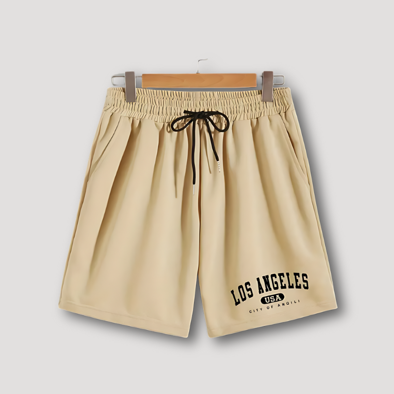 Sportlief Relaxed Fit 'LOS ANGELES USA' Grafisch Druk Shorts