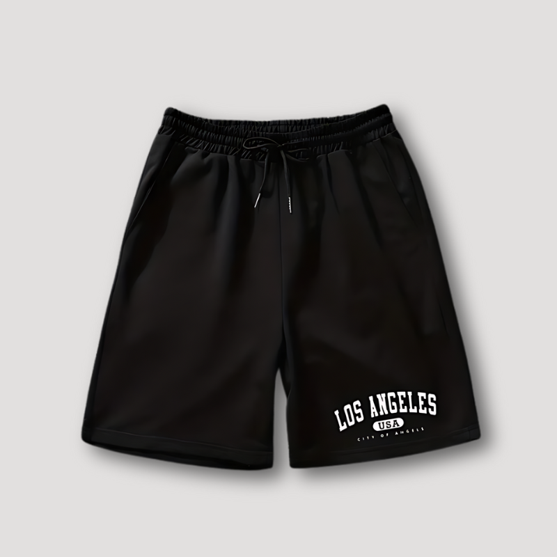 Sportlief Relaxed Fit 'LOS ANGELES USA' Grafisch Druk Shorts