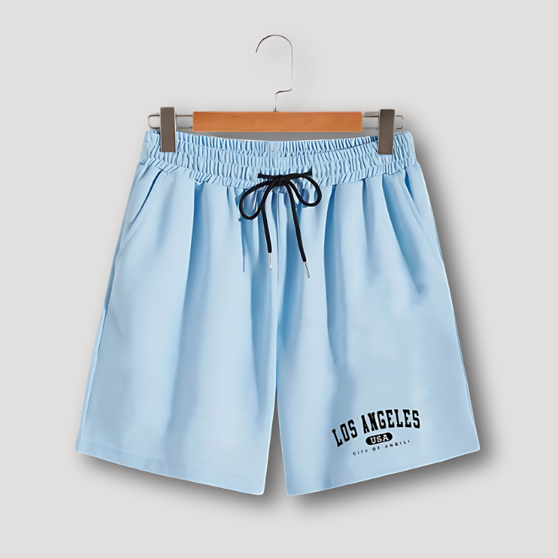 Sportlief Relaxed Fit 'LOS ANGELES USA' Grafisch Druk Shorts