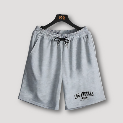 Sportlief Relaxed Fit 'LOS ANGELES USA' Grafisch Druk Shorts