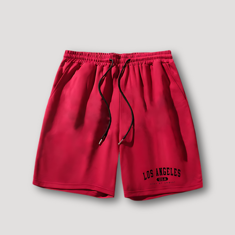 Sportlief Relaxed Fit 'LOS ANGELES USA' Grafisch Druk Shorts