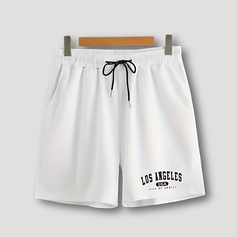 Sportlief Relaxed Fit 'LOS ANGELES USA' Grafisch Druk Shorts