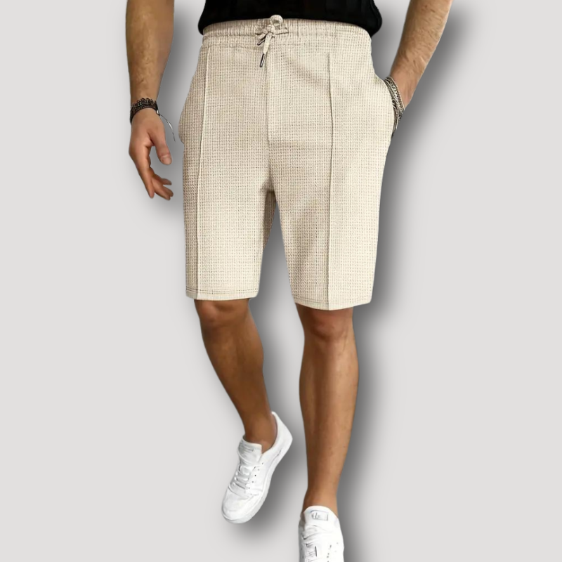 Klassiek Smart Casual Textuur Trekkoord Aangepast Shorts