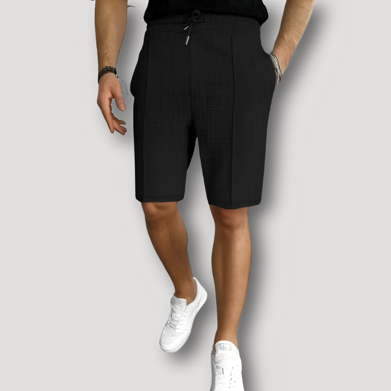 Klassiek Smart Casual Textuur Trekkoord Aangepast Shorts