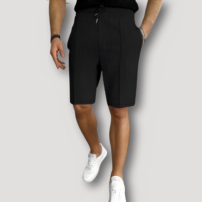 Klassiek Smart Casual Textuur Trekkoord Aangepast Shorts