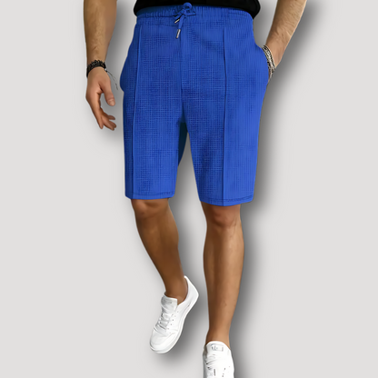 Klassiek Smart Casual Textuur Trekkoord Aangepast Shorts