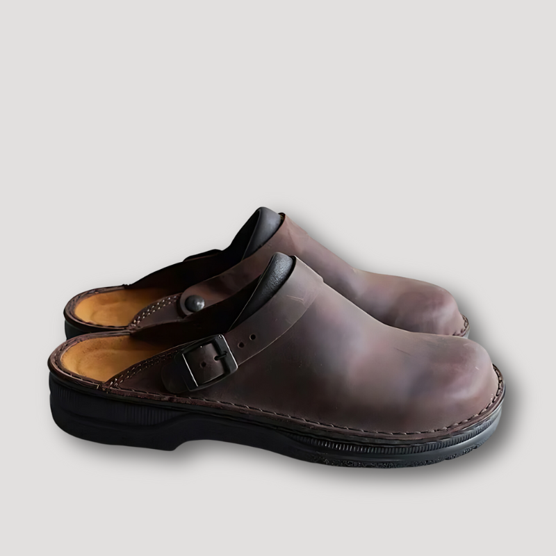 Klassiek Slip-on Cushioning Leren Clogs Voor Mannen