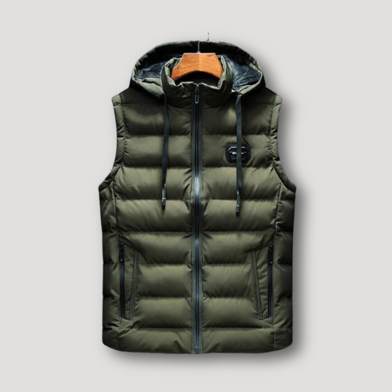 Outdoor Isolatie Horizontal Quilted Puffer Capuchon Vest