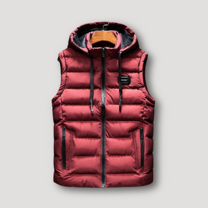 Outdoor Isolatie Horizontal Quilted Puffer Capuchon Vest